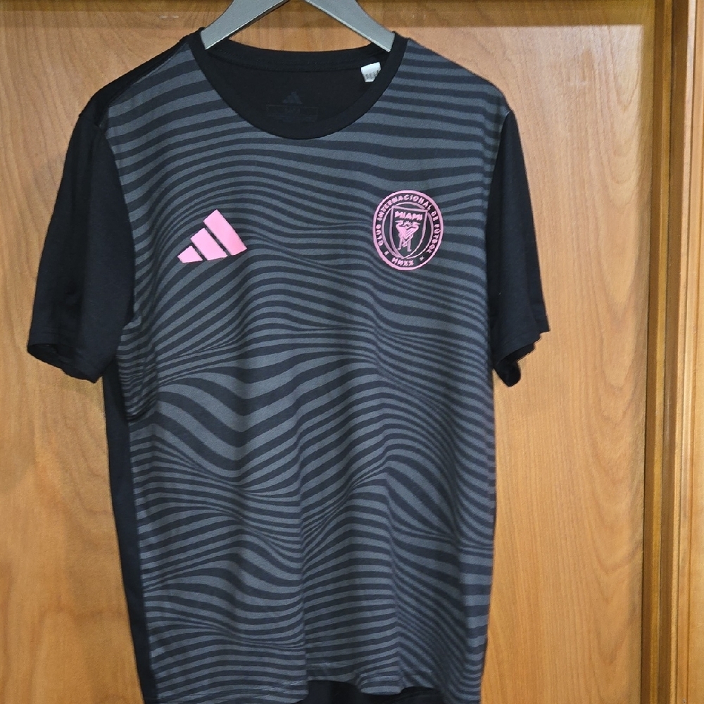 Inter Miami Adidas Black Jersey with Pink #10 Messi